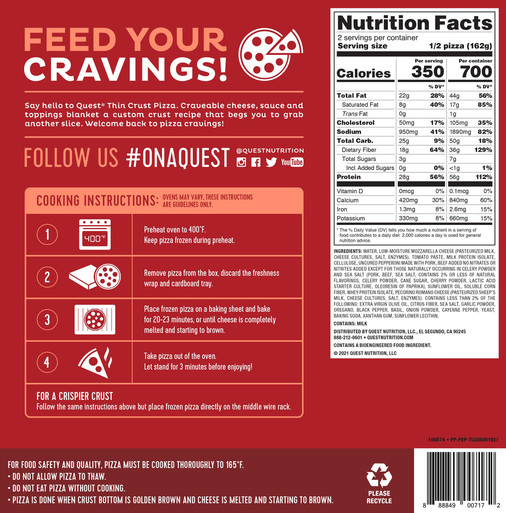 Uncured Pepperoni Pizza