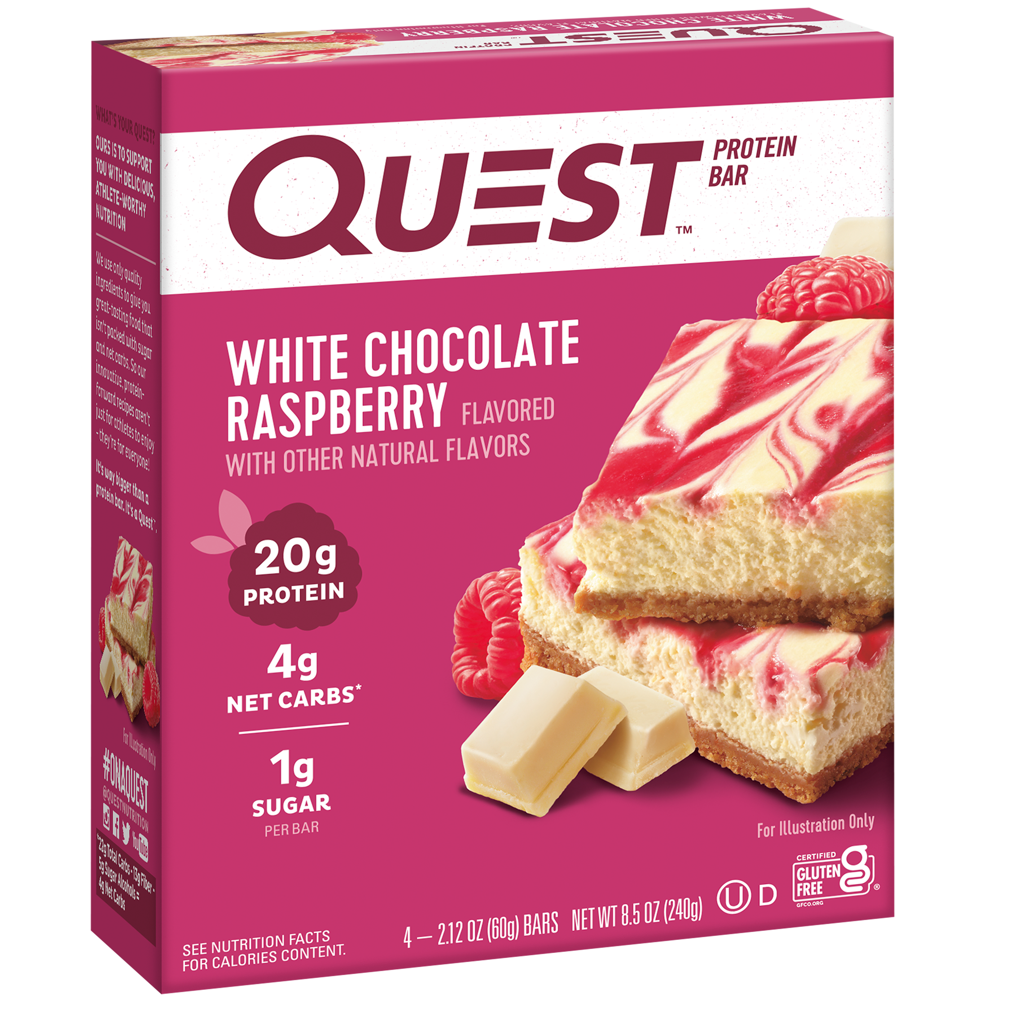 White Chocolate Raspberry Protein Bars
