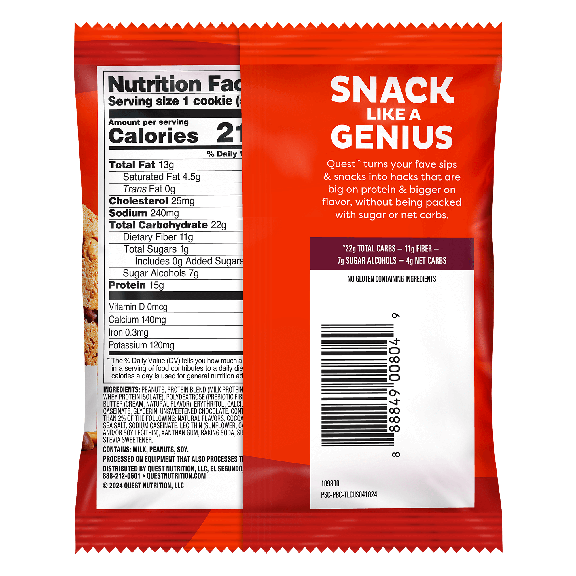 Peanut Butter Chocolate Chip Protein Cookies