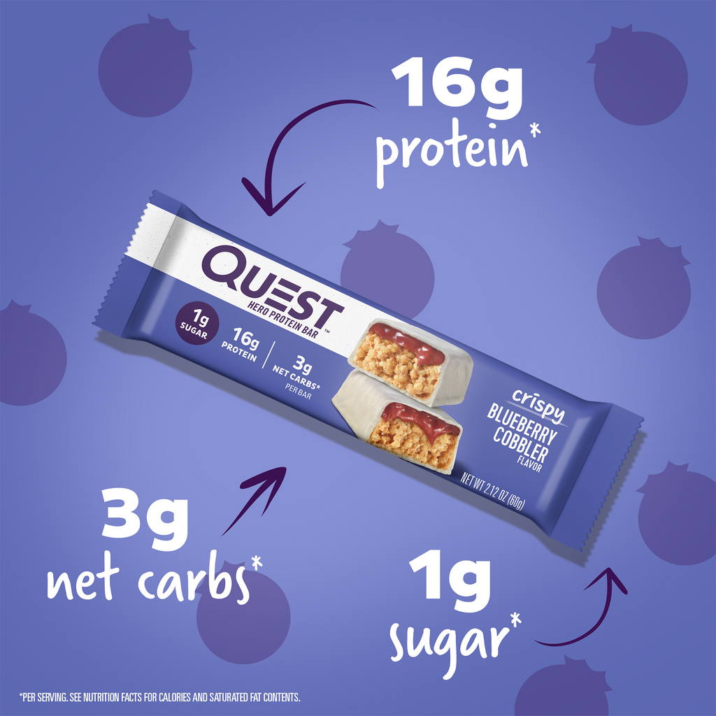 Blueberry Cobbler Crispy Hero Protein Bars