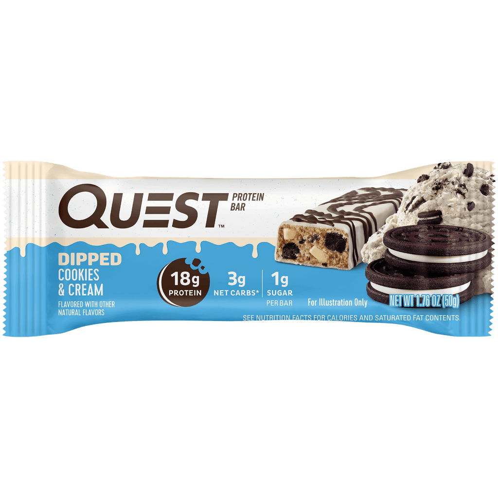 Dipped Cookies & Cream Protein Bars