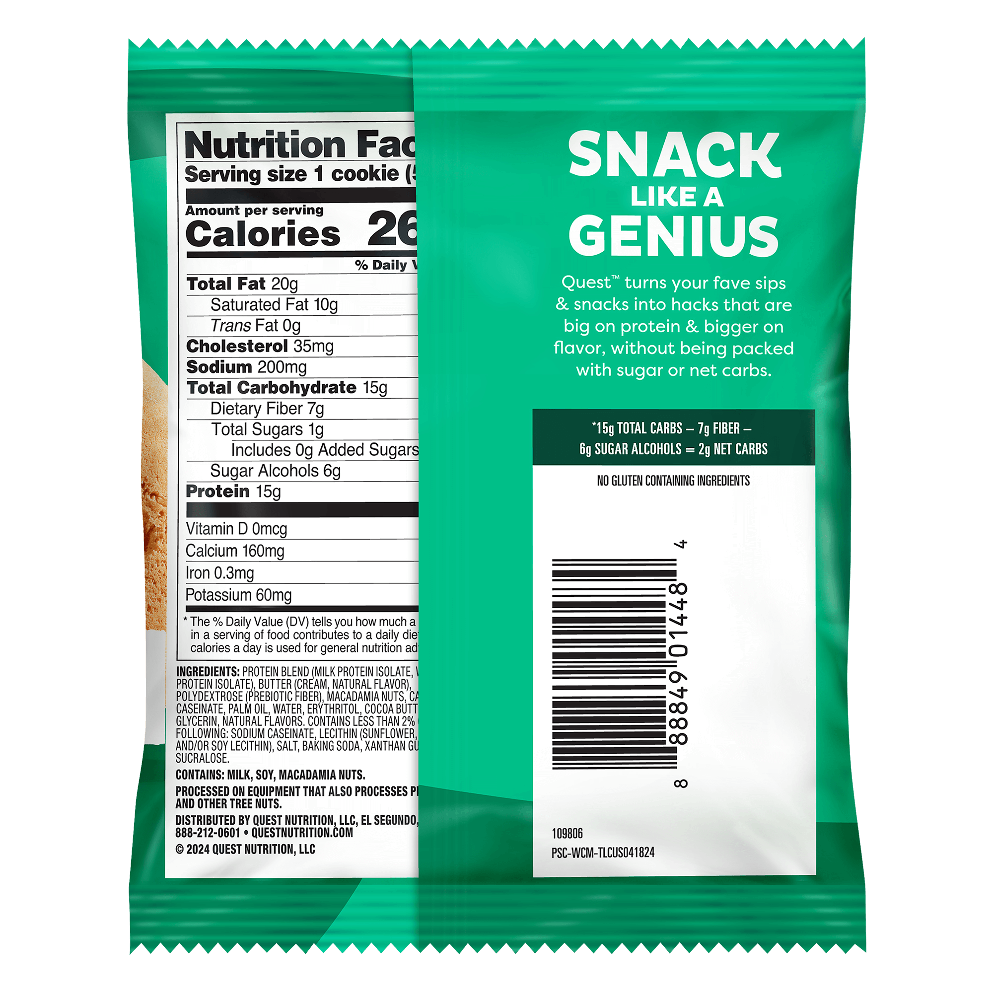 White Chocolate Macadamia Protein Cookies