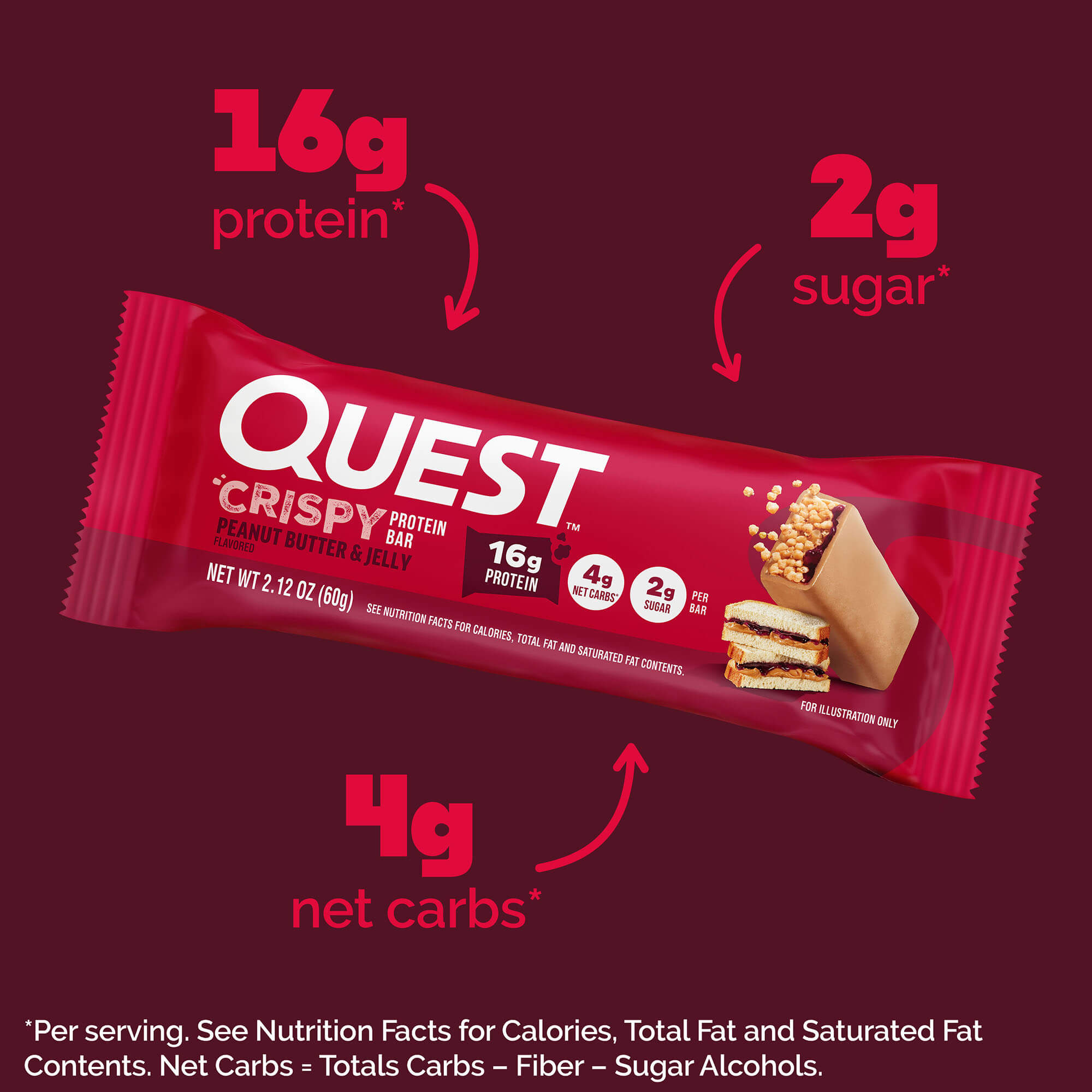 Peanut Butter & Jelly Crispy Hero Protein Bars